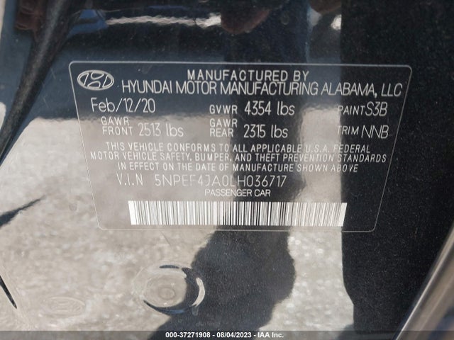 Hyundai SONATA SEL 2020 5NPEF4JA0LH036717 Image 15