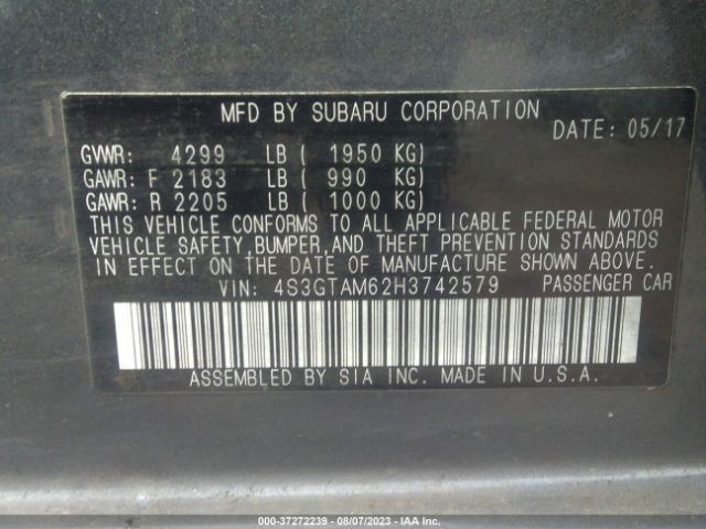 4S3GTAM62H3742579 Subaru Impreza Sport