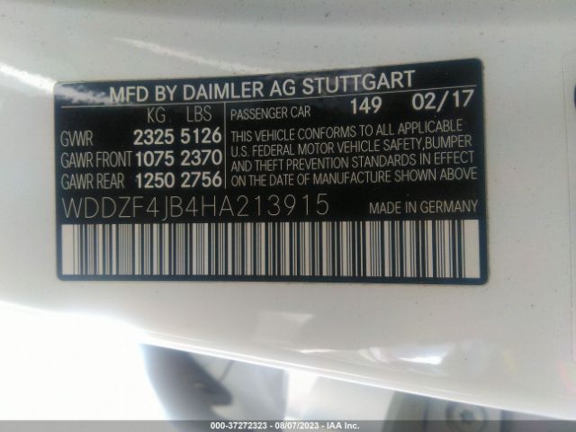 WDDZF4JB4HA213915 Mercedes-Benz E-class E 300