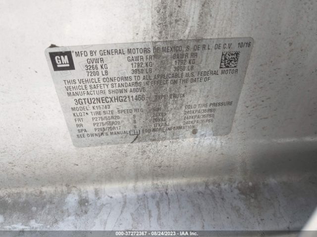 3GTU2NECXHG211466 GMC Sierra 1500 Slt
