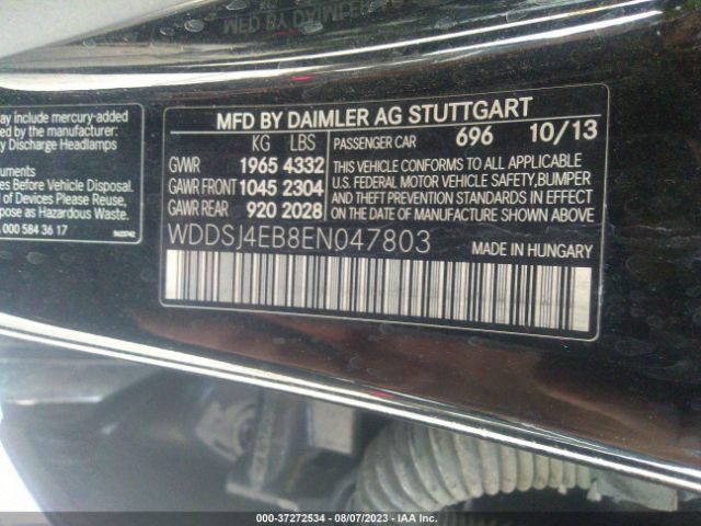 WDDSJ4EB8EN047803 Mercedes-Benz Cla-class Cla 250