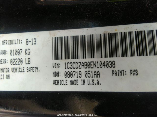 1C3CDZAB0EN104038 Dodge AVENGER SE