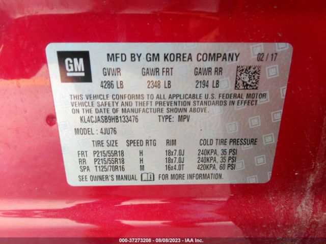 KL4CJASB9HB133476 Buick Encore Preferred