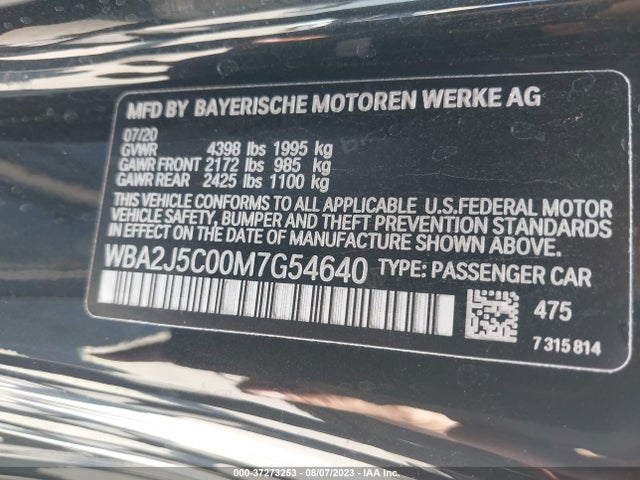 BMW 2 Series M240i 2021 аукцион фото