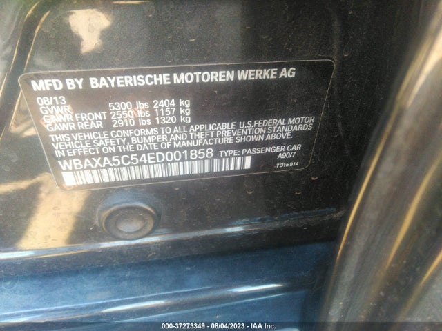 BMW 5 Series 535d 2014 WBAXA5C54ED001858 Image 9