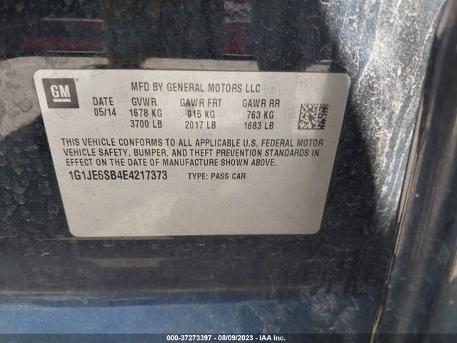 Chevrolet SONIC LTZ 2014 1G1JE6SB4E4217373 Image 10