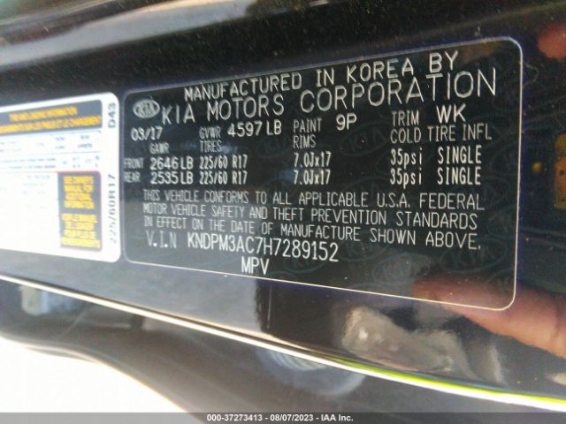 KNDPM3AC7H7289152 KIA Sportage Lx
