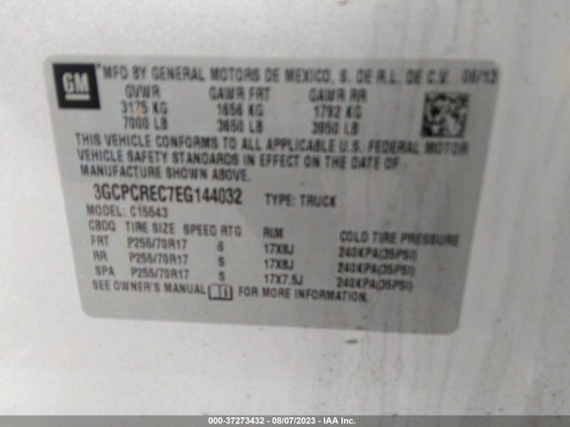Chevrolet Silverado 1500 Lt 2014 3GCPCREC7EG144032 Image 9