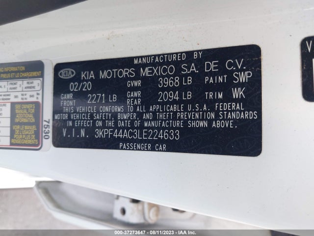 KIA FORTE GT 2020 3KPF44AC3LE224633 Image 15