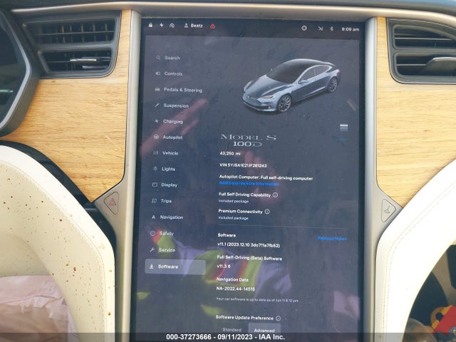 Tesla Model S 75d/100d/p100d 2018 5YJSA1E21JF261243 Image 13