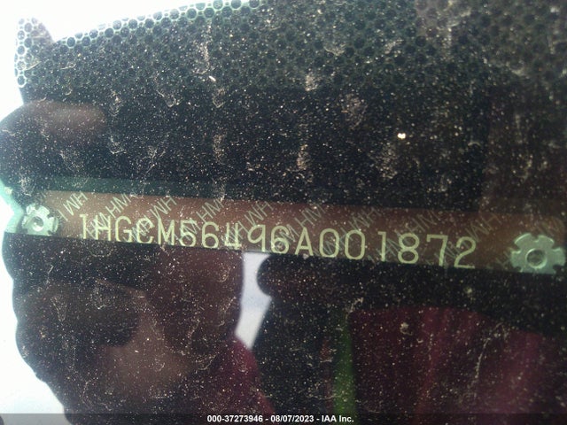 2006 HONDA ACCORD SDN LX VIN: 1HGCM56496A001872