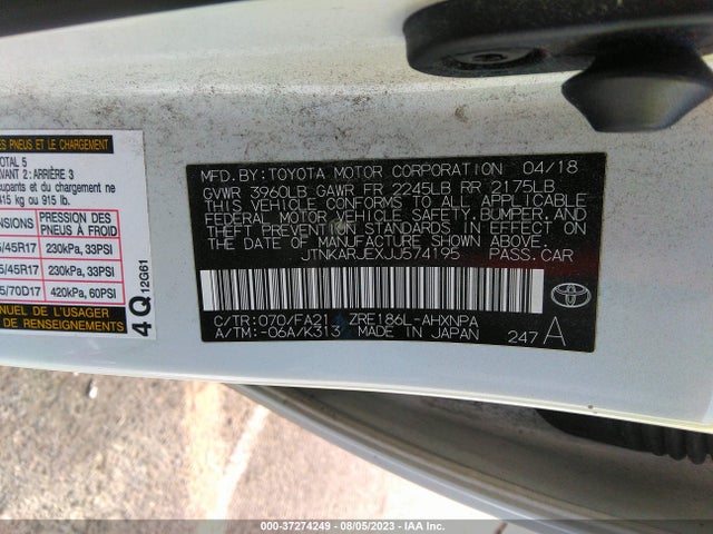Toyota COROLLA IM 2018 JTNKARJEXJJ574195 Image 9