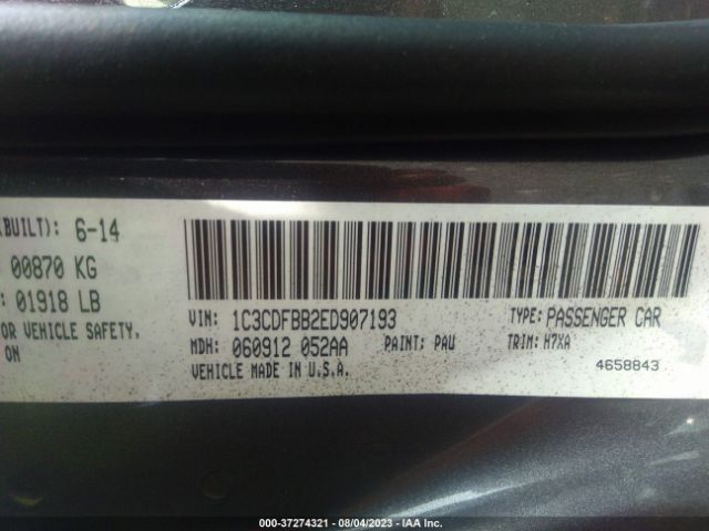 1C3CDFBB2ED907193 Dodge DART SXT