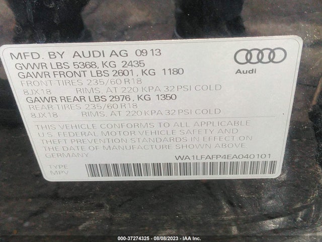 Audi Q5 Premium Plus 2014 WA1LFAFP4EA040101 Image 9