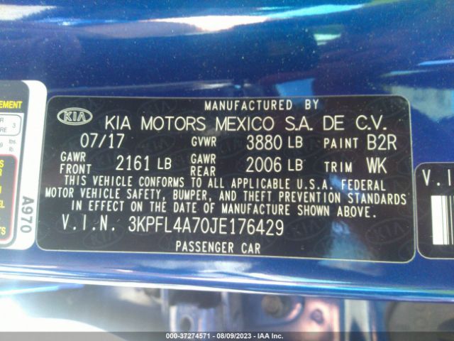 3KPFL4A70JE176429 KIA FORTE LX