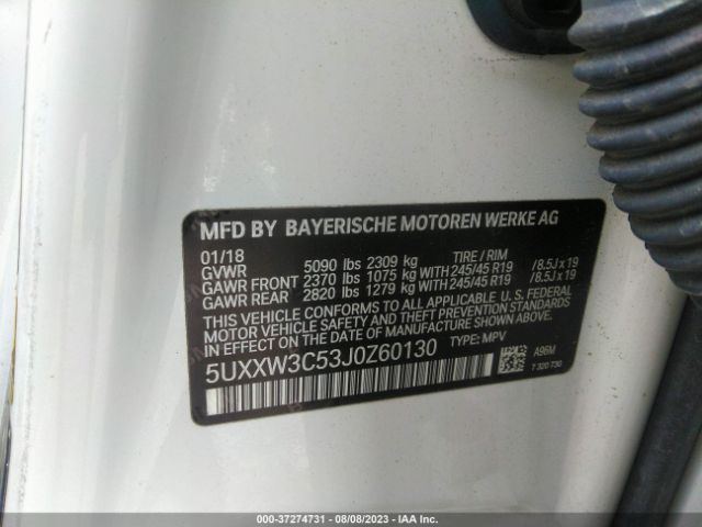 5UXXW3C53J0Z60130 BMW X4 Xdrive28i