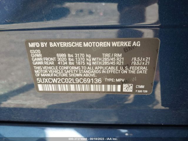 5UXCW2C02L9C69136 BMW X7 Xdrive40i