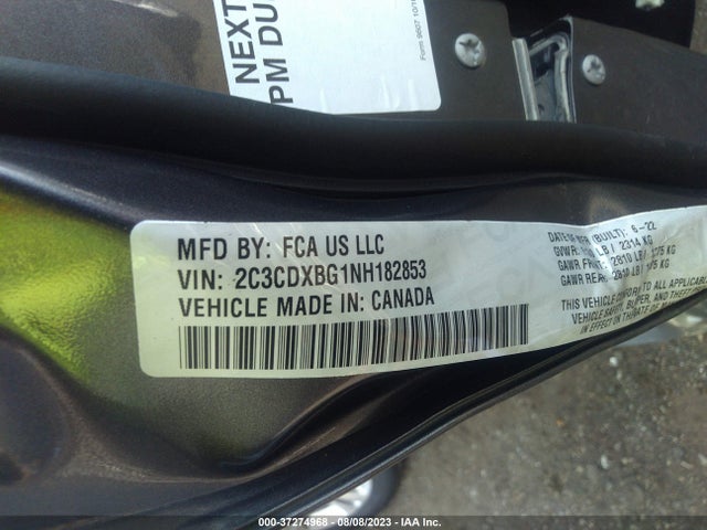 Dodge Charger Sxt 2022 2C3CDXBG1NH182853 Image 9