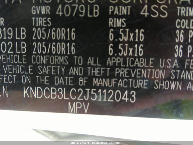 KNDCB3LC2J5112043 KIA NIRO FE