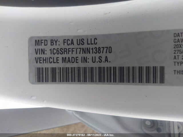 RAM 1500 Big Horn 2022 1C6SRFFT7NN138770 Image 9