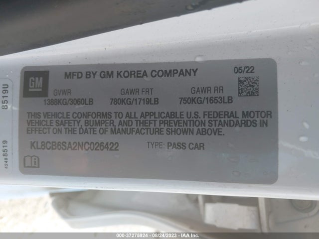 Chevrolet SPARK LS 2022 KL8CB6SA2NC026422 Image 15