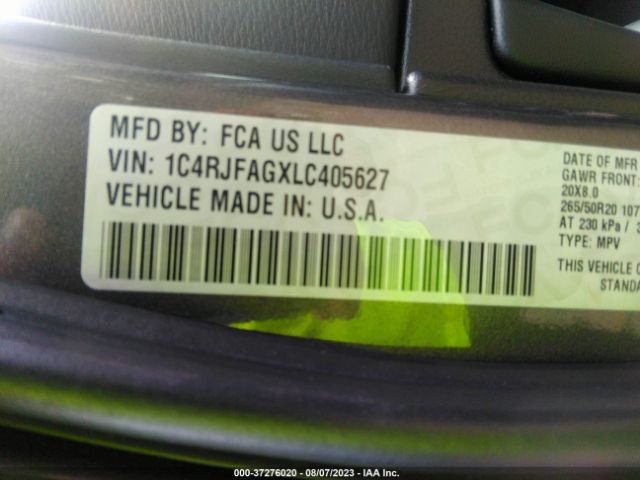 1C4RJFAGXLC405627 Jeep Grand Cherokee Altitude