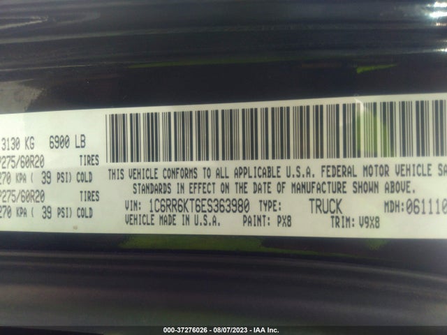 1C6RR6KT6ES363980 RAM 1500 Express
