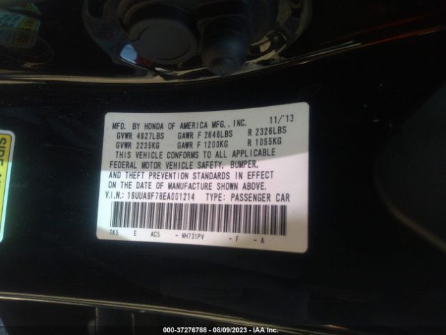 19UUA9F78EA001214 Acura Tl Advance