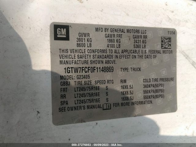1GTW7FCF0F1148869 GMC SAVANA CARGO VAN