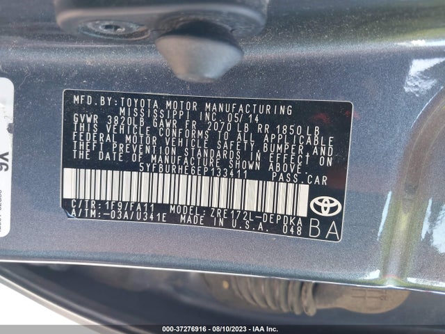 Toyota Corolla L/le/s/s Plus/le Plus 2014 5YFBURHE6EP133411 Image 9