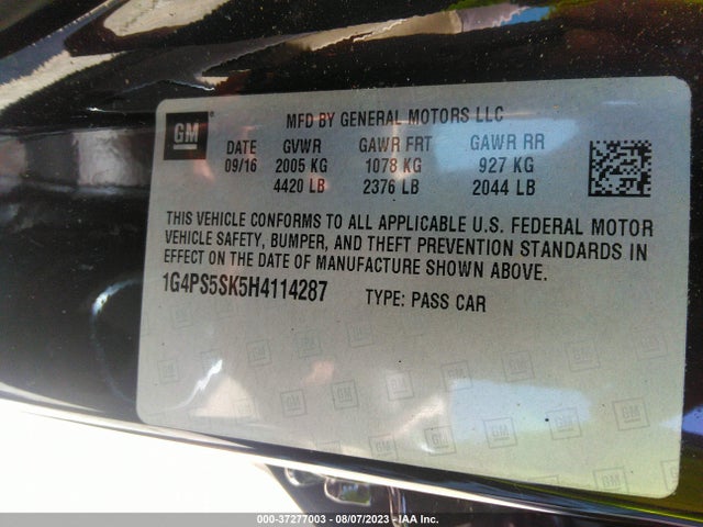 1G4PS5SK5H4114287 Buick Verano Leather Group