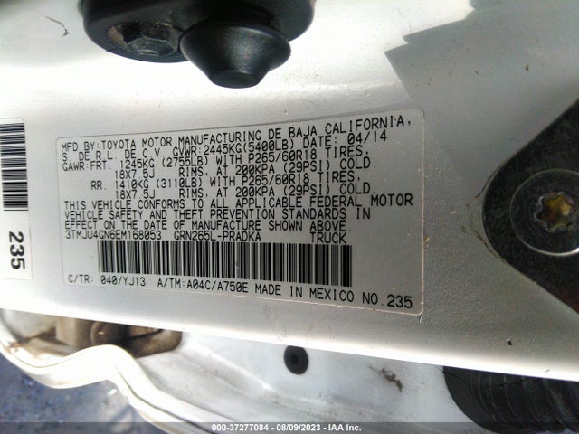 Toyota Tacoma Prerunner 2014 3TMJU4GN6EM168053 Image 9