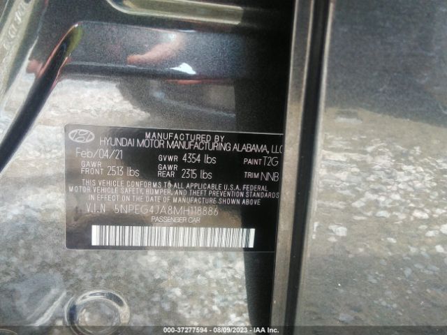 5NPEG4JA8MH118886 Hyundai SONATA SE