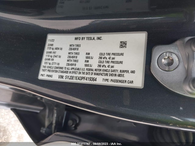 Tesla MODEL 3 2023 5YJ3E1EA3PF419364 Image 9