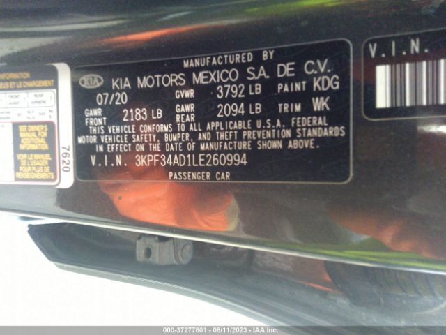 3KPF34AD1LE260994 KIA Forte Gt-line