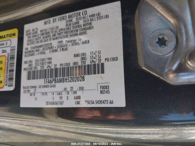 1FA6P8AM8H5202028 Ford Mustang V6