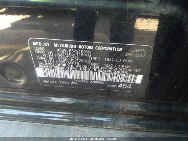 JA4AZ2A31JZ008601 Mitsubishi Outlander Es