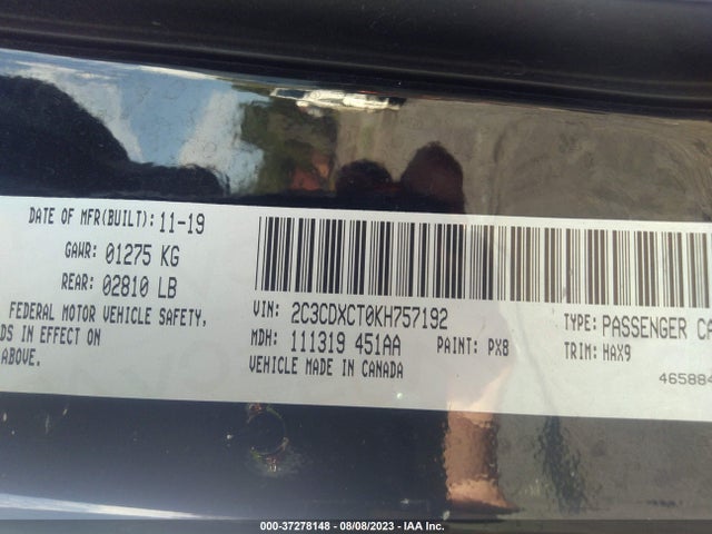 Dodge CHARGER R/T 2019 2C3CDXCT0KH757192 Image 9
