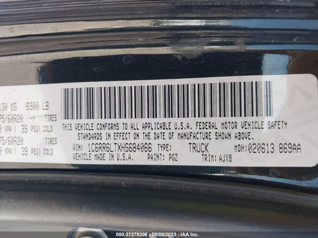 RAM 1500 Lone Star Silver 2017 1C6RR6LTXHS684066 Image 9