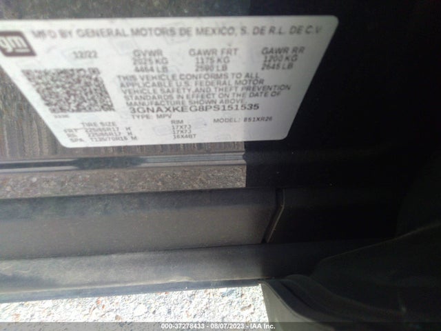 Chevrolet EQUINOX LT 2023 3GNAXKEG8PS151535 Image 9