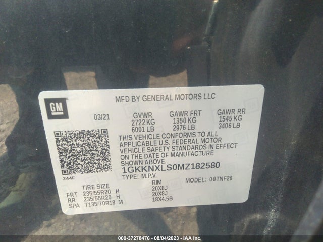 GMC Acadia Denali 2021 1GKKNXLS0MZ182580 Image 9