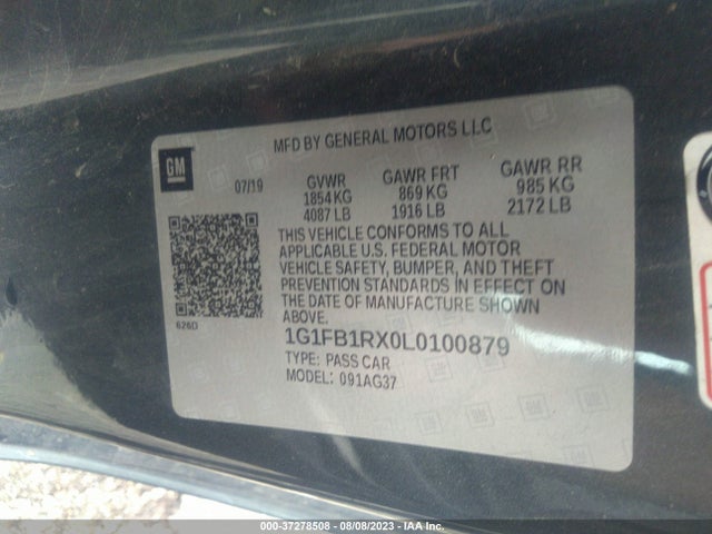 Chevrolet Camaro 1ls 2020 1G1FB1RX0L0100879 Image 15
