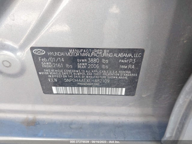Hyundai ELANTRA SE 2014 5NPDH4AEXEH482109 Image 15