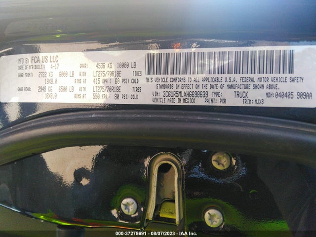 RAM 2500 Lone Star 2017 3C6UR5MLXHG698639 Image 9