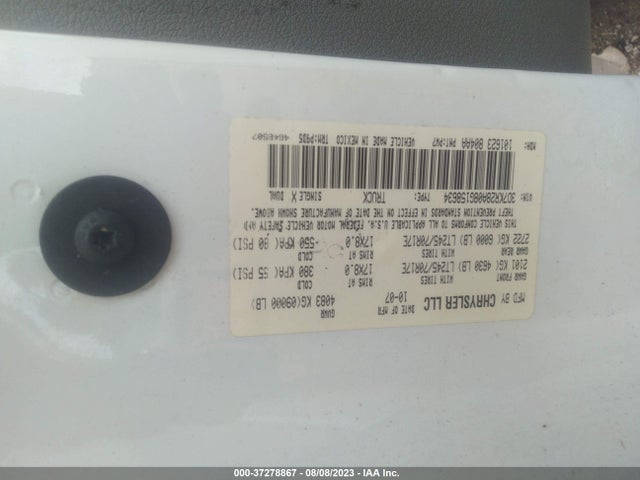 Продаж на аукціоні авто 2008 Dodge Ram 2500 St, vin: 3D7KR28A08G158634, номер лоту: 37278867