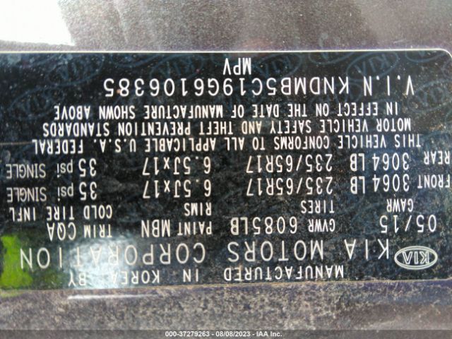KNDMB5C19G6106385 KIA SEDONA LX