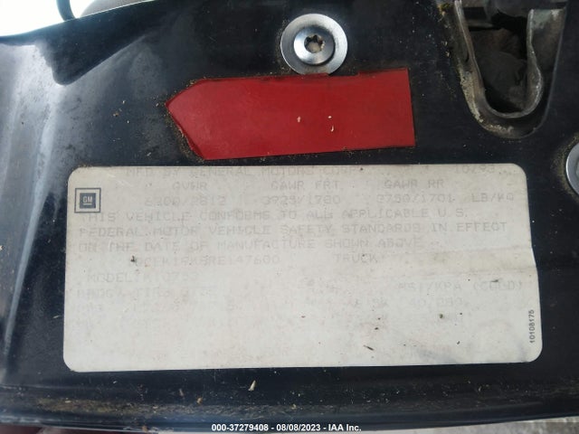 1994 CHEVROLET GMT-400 K1500 VIN: 1GCEK19K8RE147600