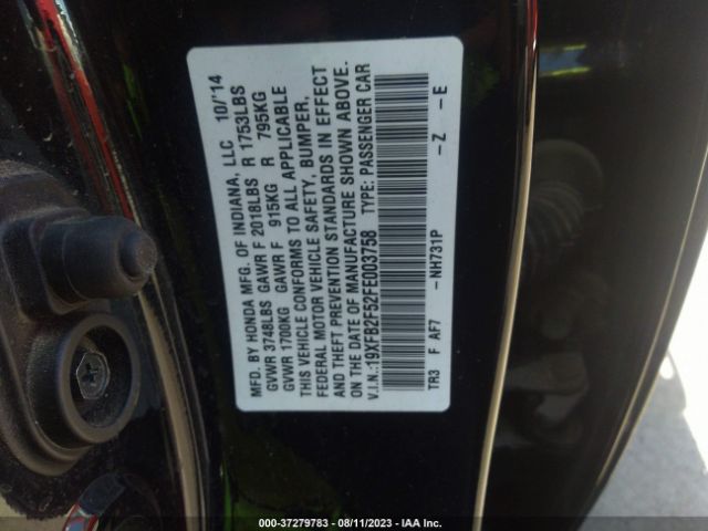 19XFB2F52FE003758 Honda Civic Sedan Lx