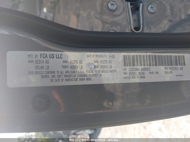 2C3CCAAG1JH293415 Chrysler 300 Touring