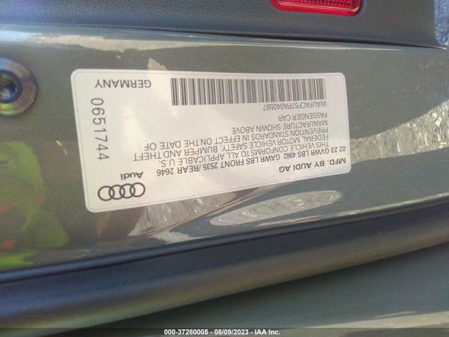 2023 Audi A5, VIN: WAUFACF57PA040587